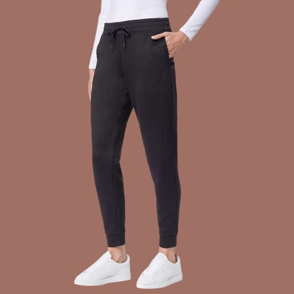 32 Heat Degrees Lady Tech Fleece Jogger Pants With Drawstring Waist Blk Medium - Picture 3 of 14